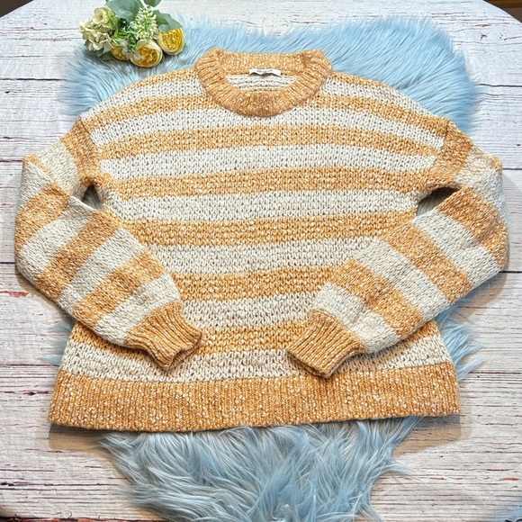 Madewell Baez Pullover Sweater in Stripe sz S - Picture 2 of 10